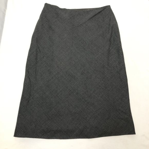 Ralph Lauren Black Label Gray Cashmere Wool Draped Skirt 2 Lined A-Line Ruffle - Picture 7 of 15